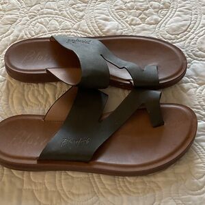 Blowfish Black and Brown Slide Sandals